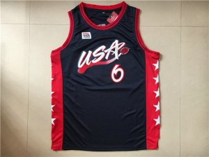 1996 Hardaway 6 Atlanta Olympic jersey Blue